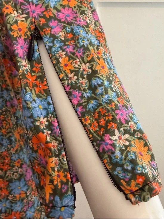 NWT For Love & Lemons 1X Brittany Floral Puff Sleeve Organic Cotton Babydoll - Picture 4 of 11